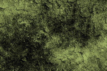 Soft green concrete floor surface with heavy grunge texture for background