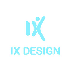 ix letter hand holding logo
