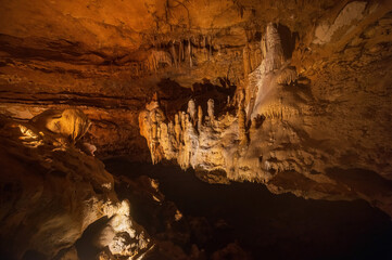 Interior view of the cave of Inner Space Cavern