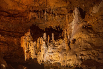 Interior view of the cave of Inner Space Cavern