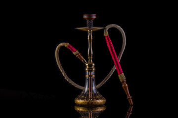 hookah on a black background