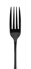 Black fork isolated on white background