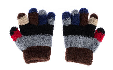 Warm Stretchy Comfortable Gloves Isolated on white background