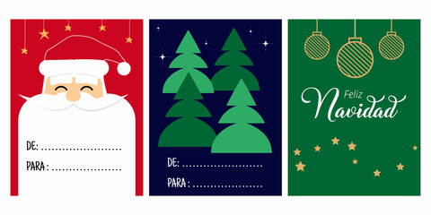 tarjetas de navidad en español - obrazy, fototapety, plakaty