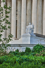 Fototapeta na wymiar USA, District of Columbia, Washington. US Supreme Court Building, Guardian of Law Sculpture
