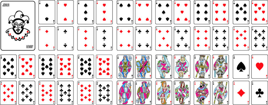 Playing cards, full vector set