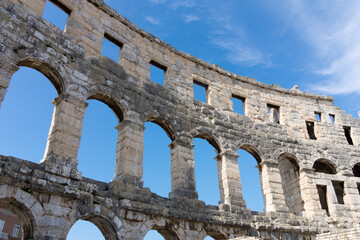 Ancient Roman Amphitheater in Pula, Croatia - 472877869