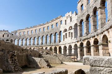 Ancient Roman Amphitheater in Pula, Croatia - 472877874