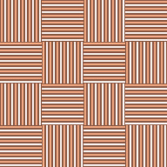 Brown seamless pattern with white and orange stripes
