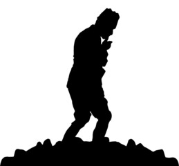 Mustafa Kemal Ataturk at kocatepe sculpture vector illustration. He is the founder of modern Republic of Turkey.