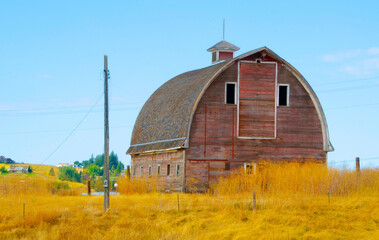 USA, Washington State, The Palouse Rustic barn