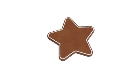 3d rendering of gingerbread symbol of star isolated on white background