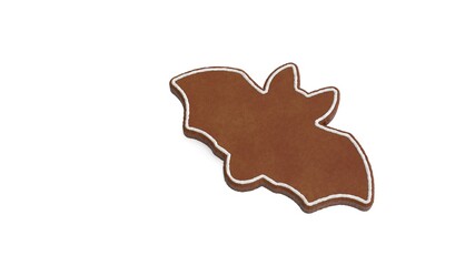 3d rendering of gingerbread symbol of bat isolated on white background