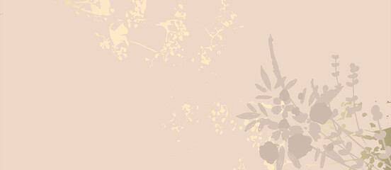 Abstract Floral Beige Gold Chic Background  - 472882054