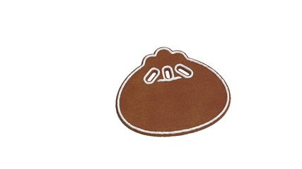 Obraz na płótnie Canvas 3d rendering of gingerbread symbol of dumpling isolated on white background