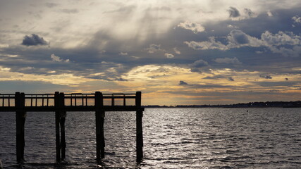 Fototapeta premium sunset on the pier