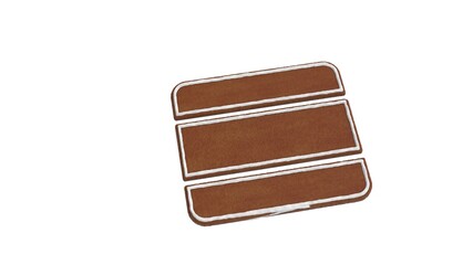 3d rendering of gingerbread symbol of Germany isolated on white background