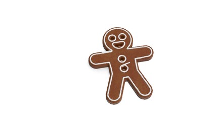 3d rendering of gingerbread symbol of gingerbread isolated on white background