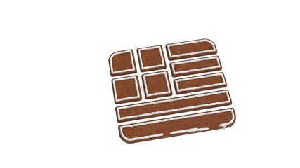 3d rendering of gingerbread symbol of Greece isolated on white background