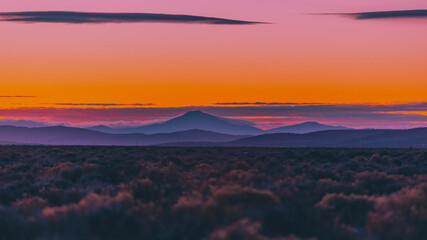 sunset over the mountains