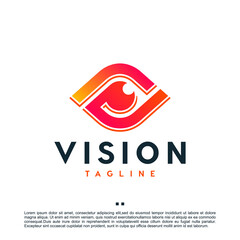 Obraz premium vision ,eye , logo design template