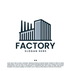 factory,industry, logo design template