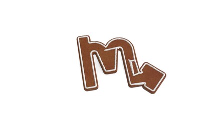 3d rendering of gingerbread symbol of Scorpio zodiac isolated on white background