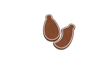 3d rendering of gingerbread symbol of sesame isolated on white background