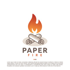 paper fire ,logo design template