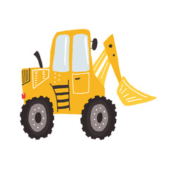 Adorable kids loader, hand drawn illustration for different children designs. Vector illustration can be used for patterns, prints, cards, posters