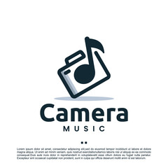 camera music , logo design template