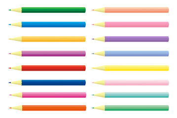 Set of colorful pencils for drawing. EPS 10