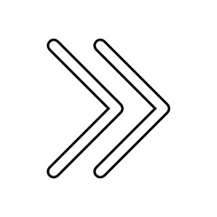 Obraz premium Right Arrow Icon. Right arrow icon for your project. Flat design style. Arrow icon graphic design vector sign symbols. Vector icon on white background. 