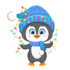 penguin in a hat