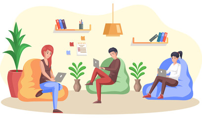 Obraz premium Working people. Office staff, work and communication. Head and subordinates. Various workers, managers team. Business employees on workspace. Office workers. Co-workers. Colleagues project teamwork