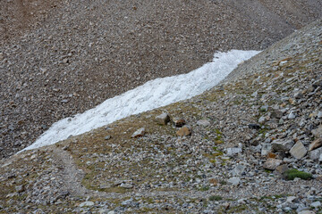 Trail Across Rock Glacier Area