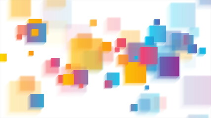 Colorful glossy squares abstract tech background