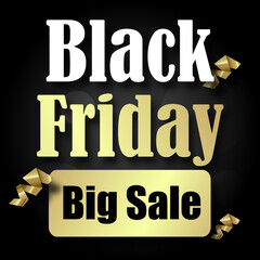Black Friday Sale with discount 70 -80 . Vector illustration
