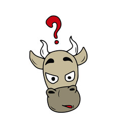 Vector children's bull design for stickers,social media banners,postcards