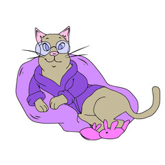 Vector children's cat design for stickers,social media banners,postcards