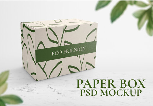 Eco Paper Box Mockup