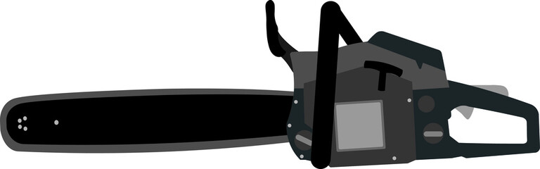 Gasoline saw, chainsaw, electric saw, vector