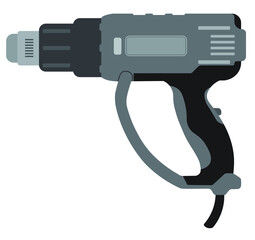 Technical hair dryer, hair dryer, construction hair dryer, vector
