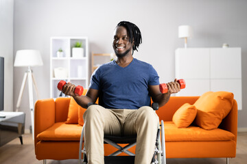 African American Man Doing Workout Training After