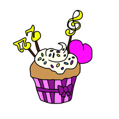 Vector design for postcard backgrounds and fabrics.Ice cream dessert