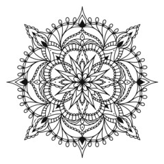 Mandala for coloring book. Decorative round ornaments. Oriental vector. Anti-stress therapy drawing.