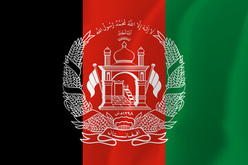 Afghanistan national flag soft waving background illustration