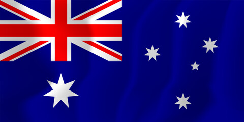 Australia national flag soft waving background illustration