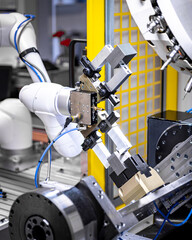 automatisierte Werkstückbeladung mittels kollaborierendem Roboter in Werkstückspannmittel in...