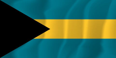 Bahamas national flag soft waving background illustration